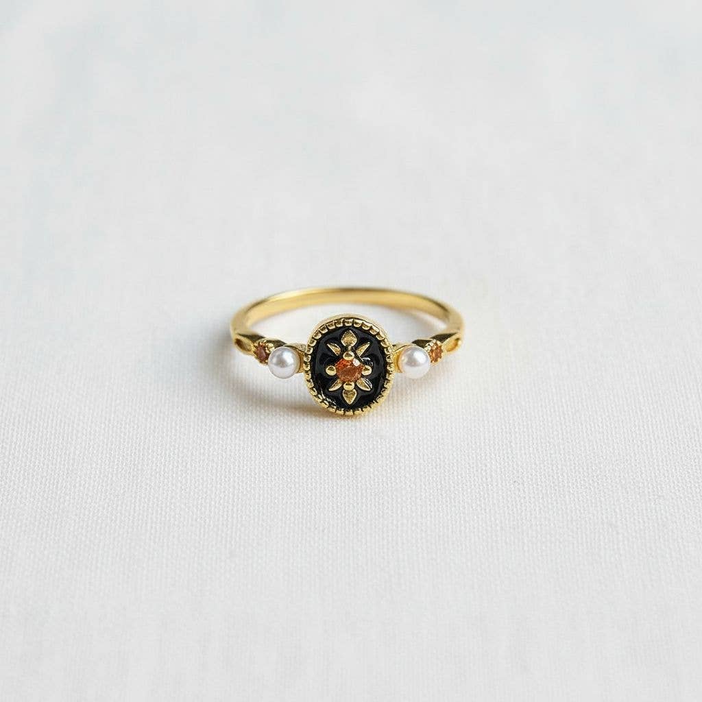 Vintage Inspired Enamel Ring