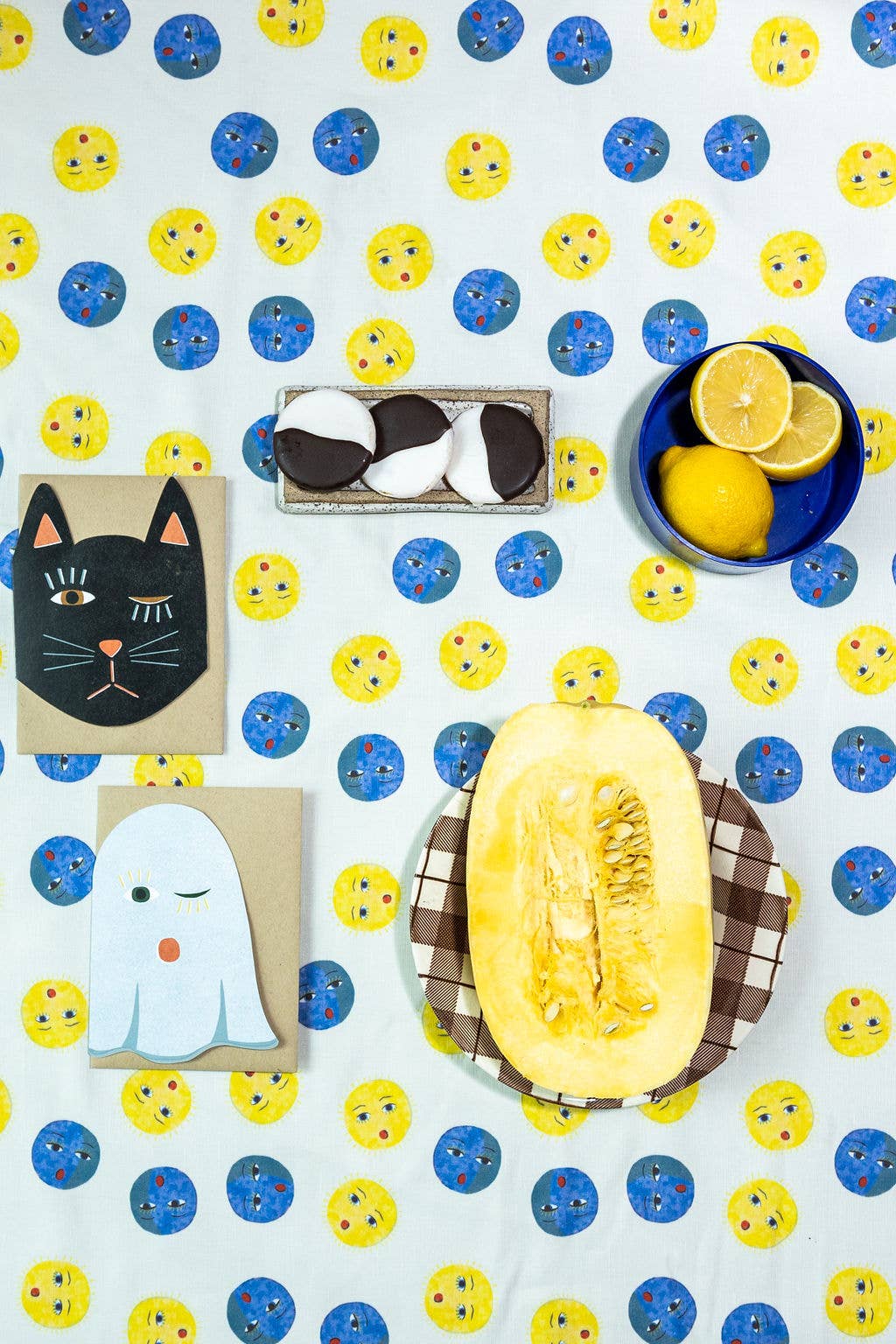 Black Cat Blink Die Cut Card - Proper