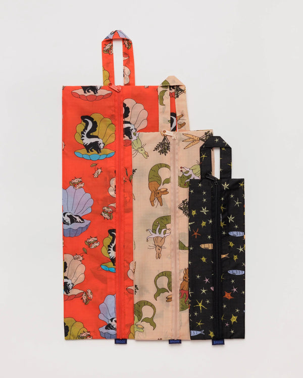Baggu 3D Zip Set - Sea Animals - Proper