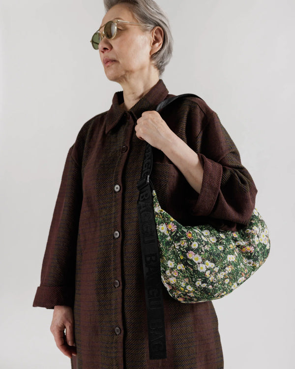 Daisy Baggu Medium Nylon Crescent Bag - Proper