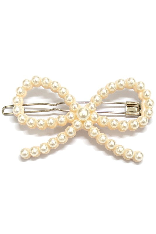 Beaded Bow Hair Clip - Proper
