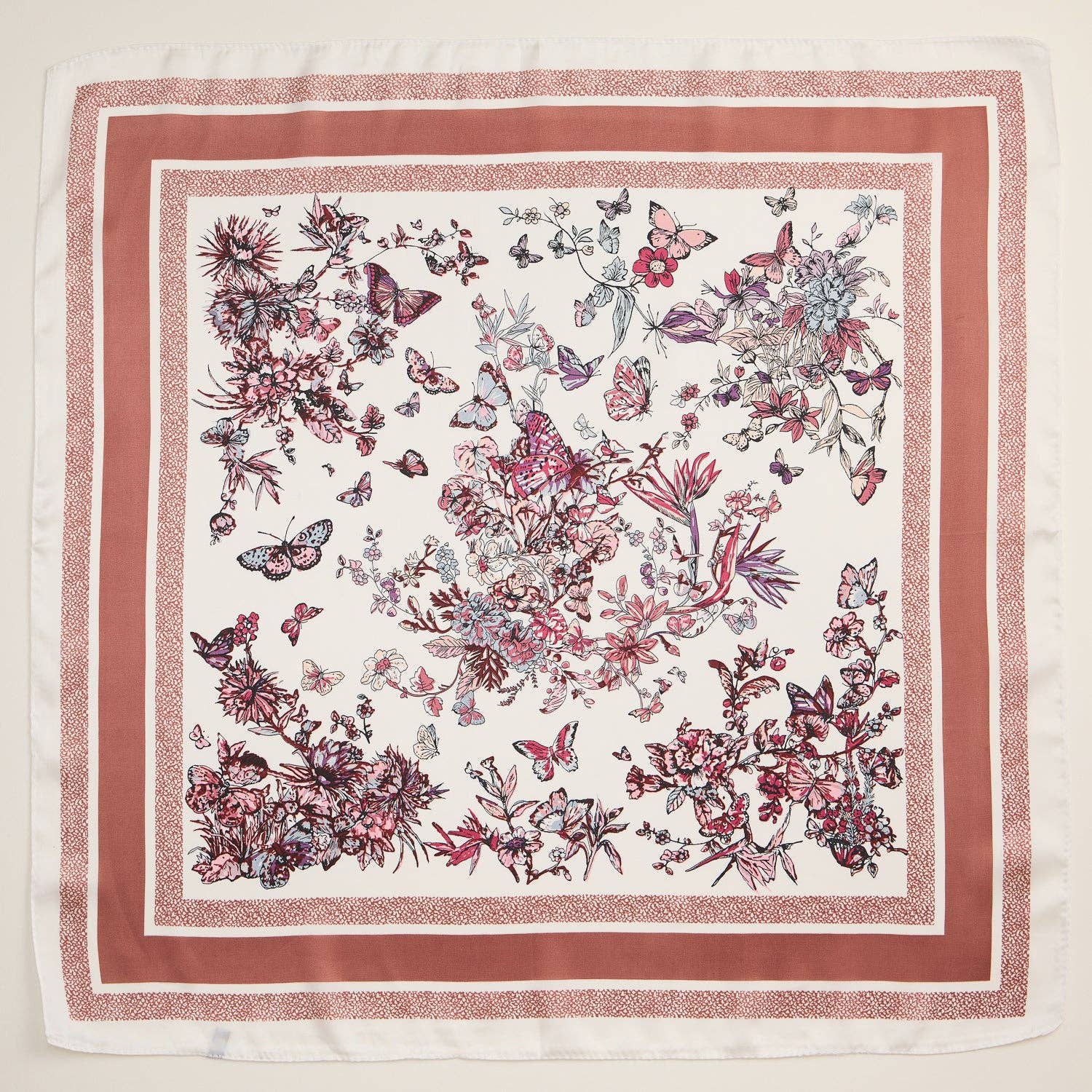 Floral Butterfly Square Scarf - Proper