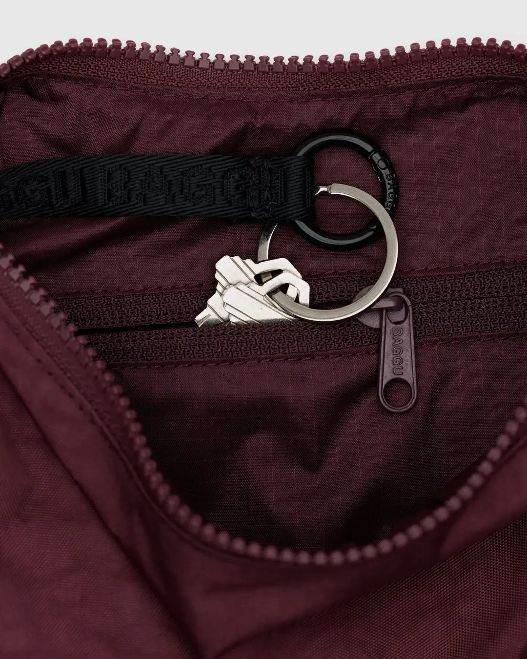 Baggu Small Nylon Crescent Bag - Mahogany - Proper