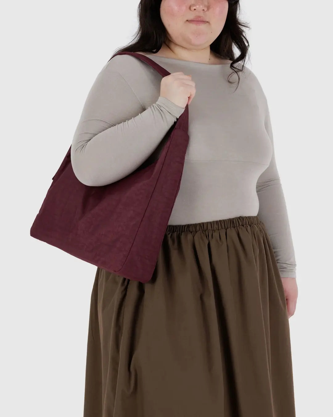Baggu Nylon Shoulder Bag - Mahogany - Proper