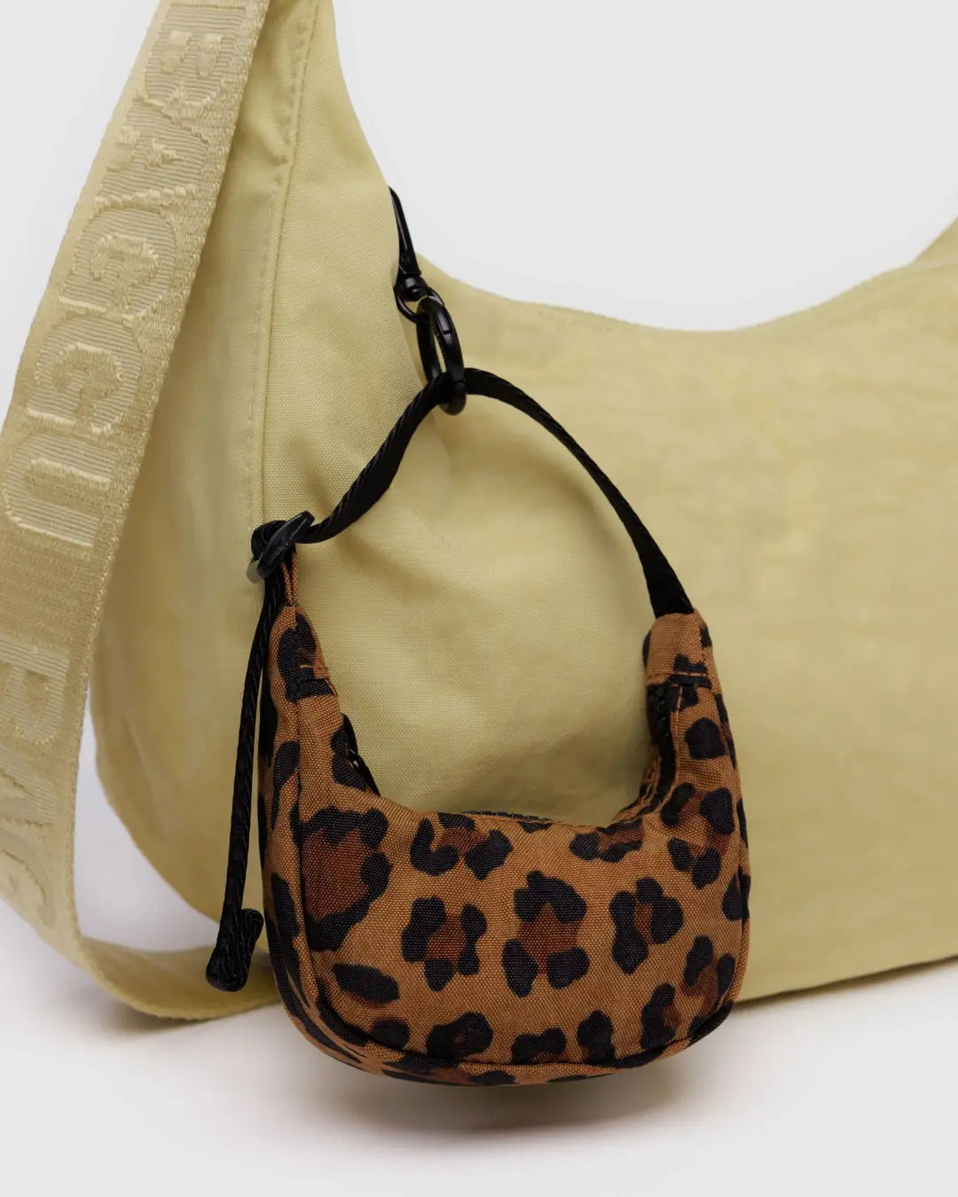 Baggu Crescent Bag Charm - Leopard