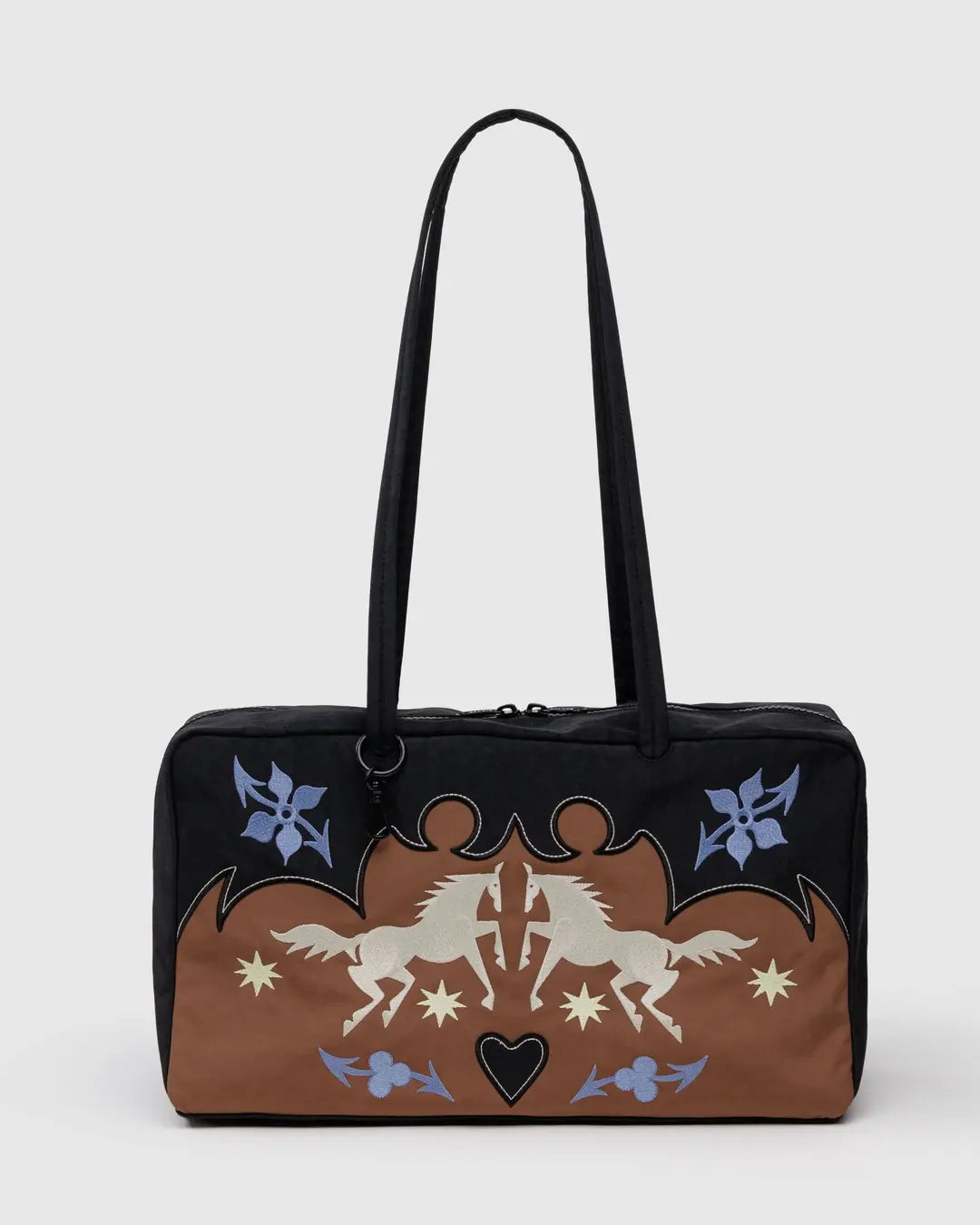 Medium Nylon Bowler Bag - Western Appliqué - Proper