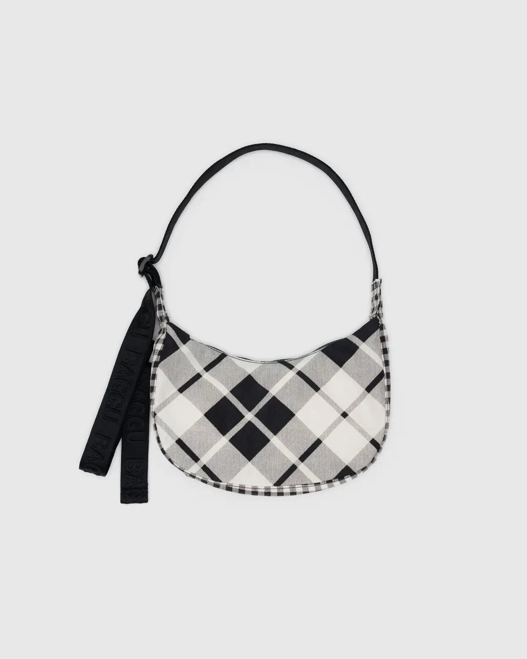 Baggu Small Nylon Crescent Bag - Mixed Plaid - Proper