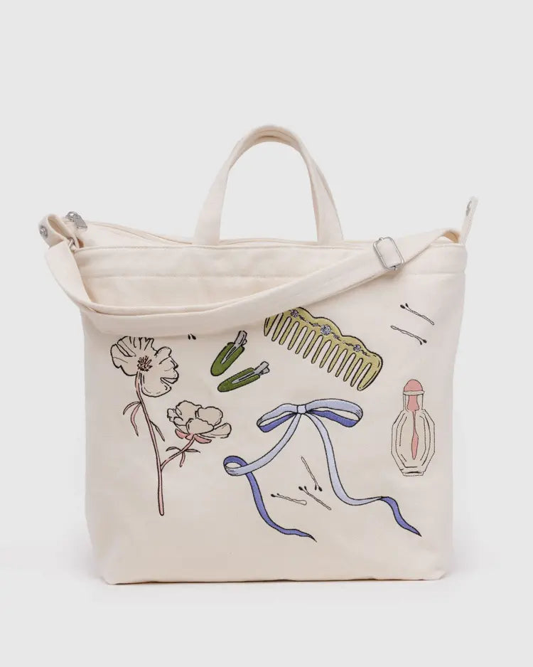Zip Horizontal Baggu Duck Bag - Embroidered Get Ready With Me