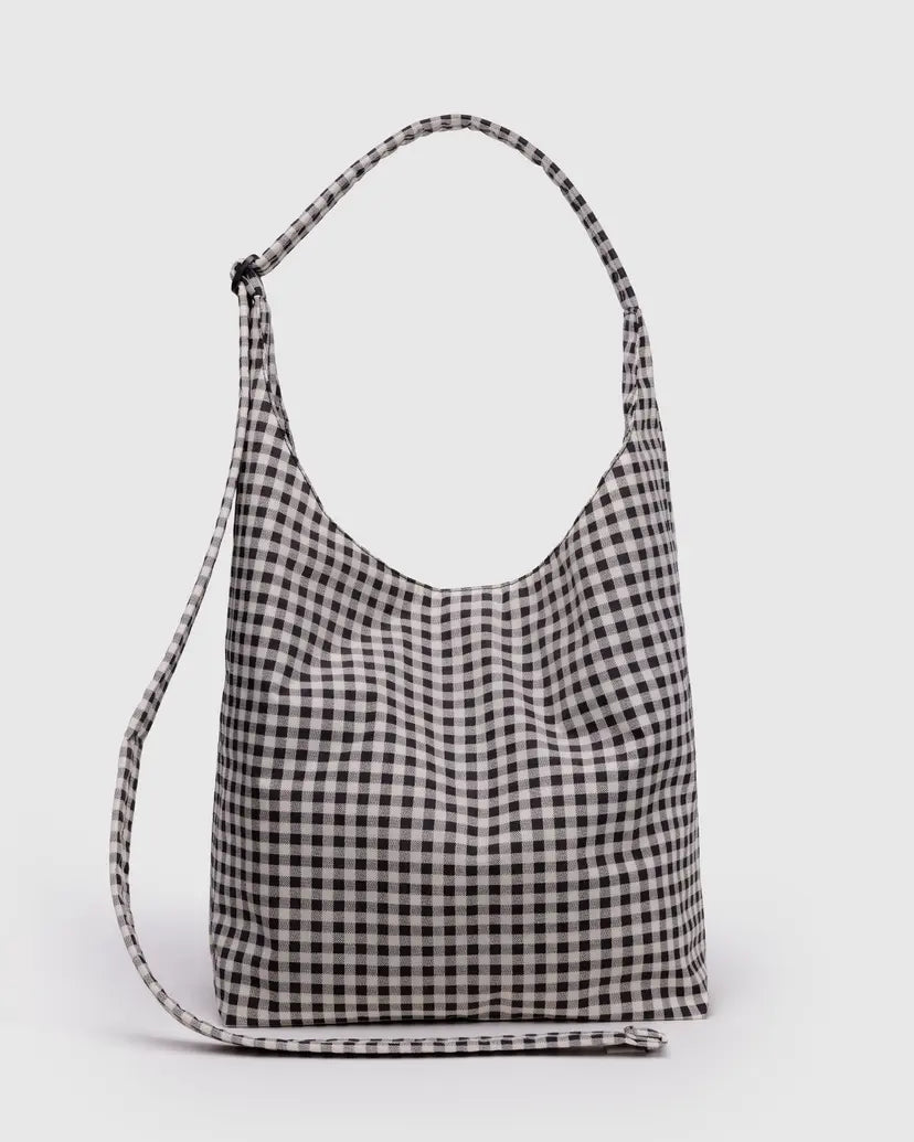 Baggu Large Nylon Sling - Black & White Gingham