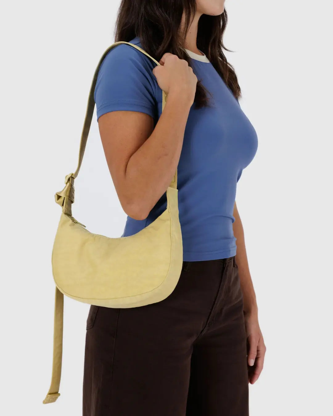 Baggu Small Nylon Crescent Bag - Butter