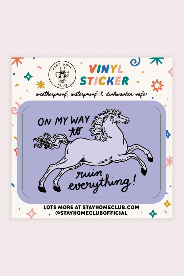 Ruin Horse Vinyl Sticker - Proper