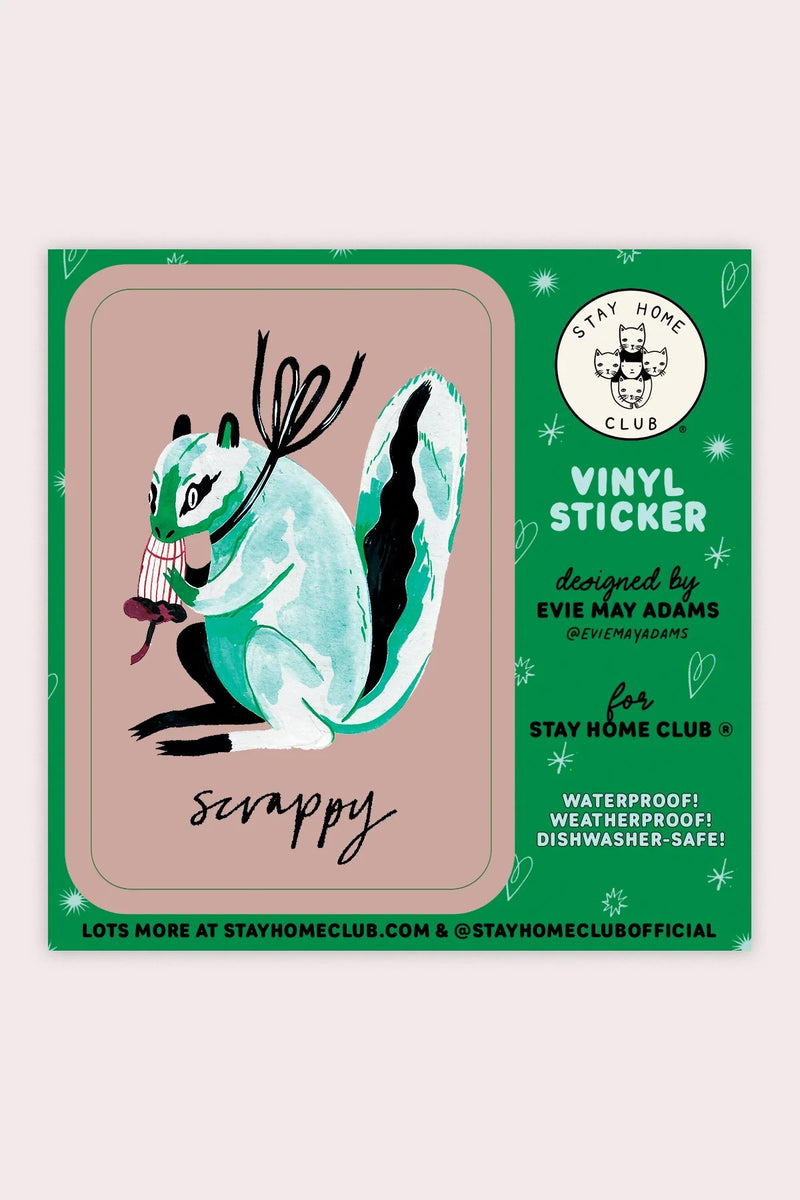 Scrappy Squirrel Vinyl Sticker - Proper
