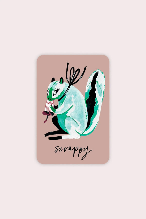 Scrappy Squirrel Vinyl Sticker - Proper