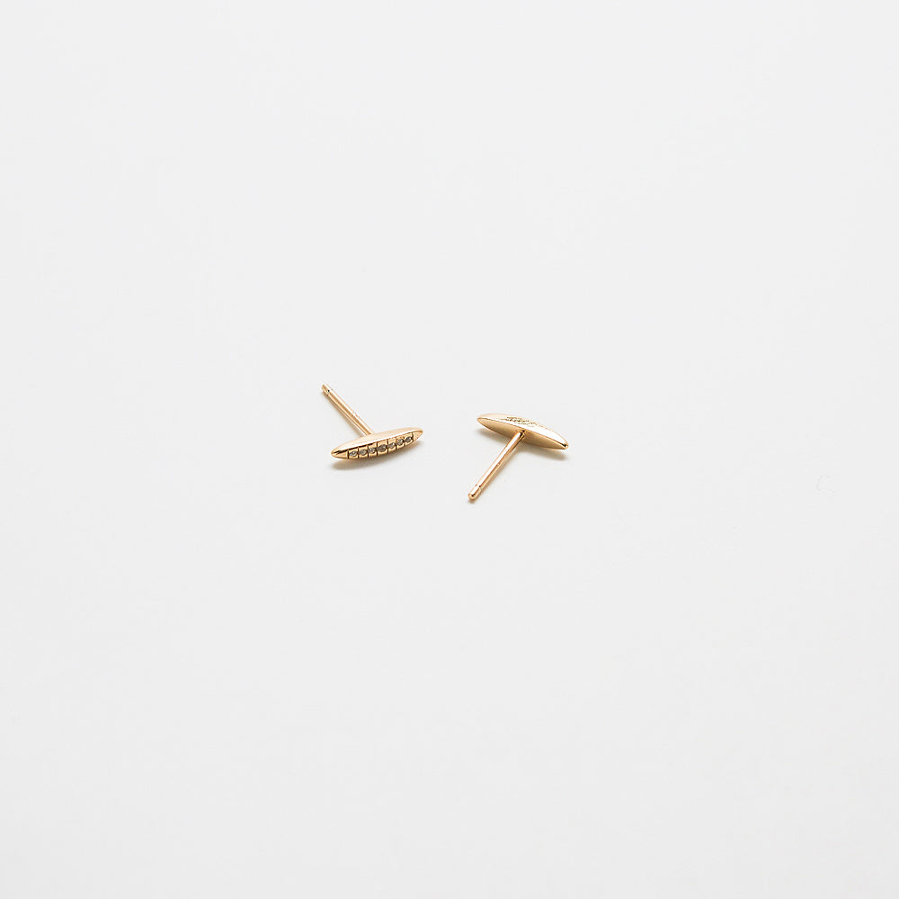 Gold Pave Bar Stud Earrings - Proper
