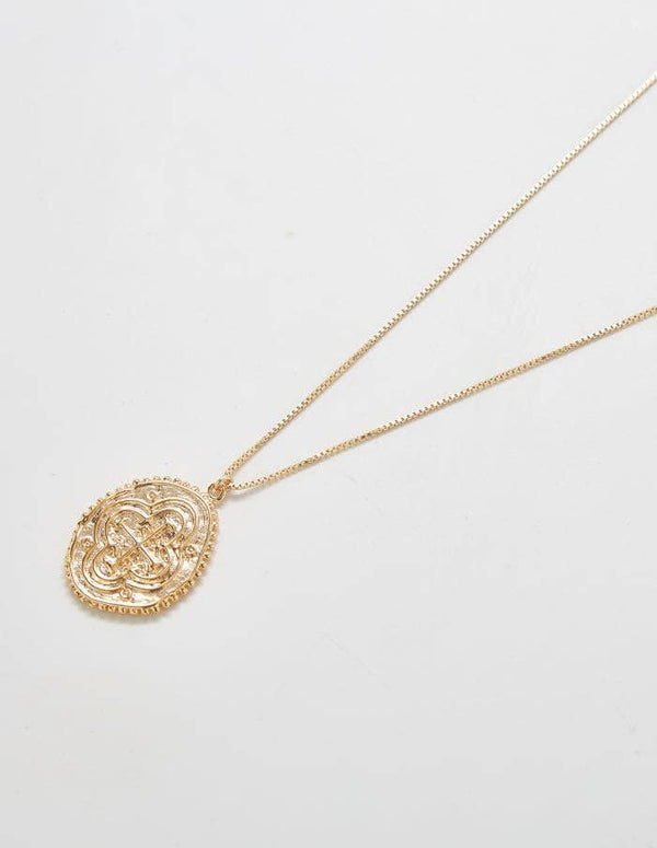 Gold Cross Medallion Necklace - Proper
