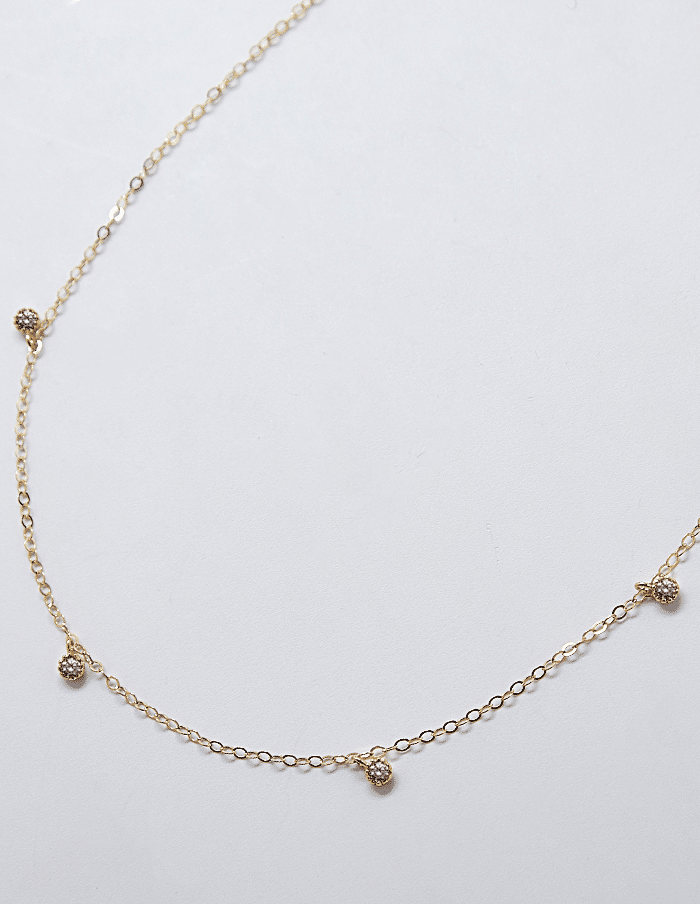 White CZ Choker Necklace - Proper