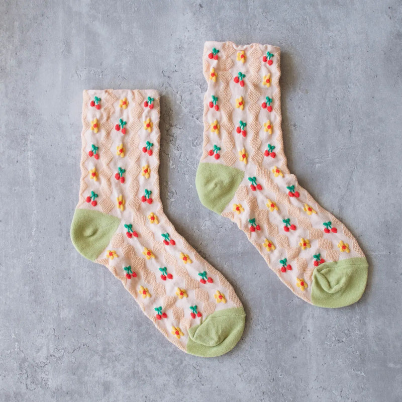 Cherry Floral Socks - Proper