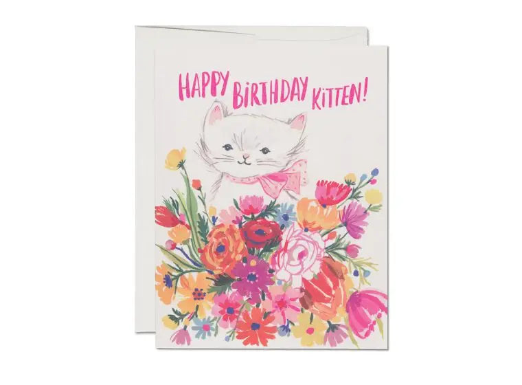 Happy Birthday Kitten Card - Proper