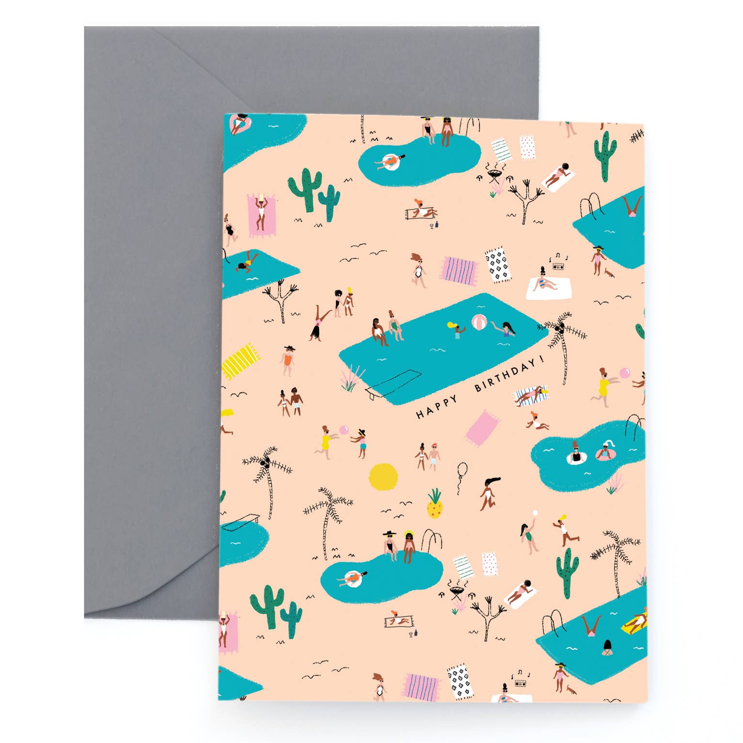 Pool Party Forever - Birthday Card - Proper