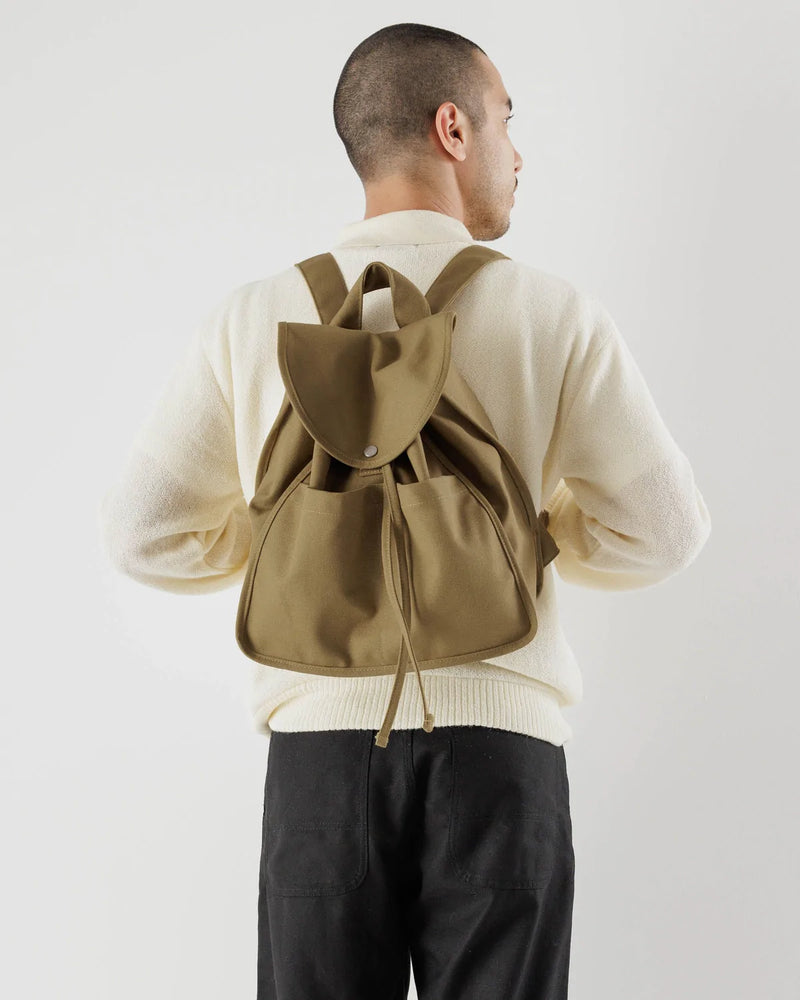 Baggu Drawstring Backpack - Dark Khaki - Proper