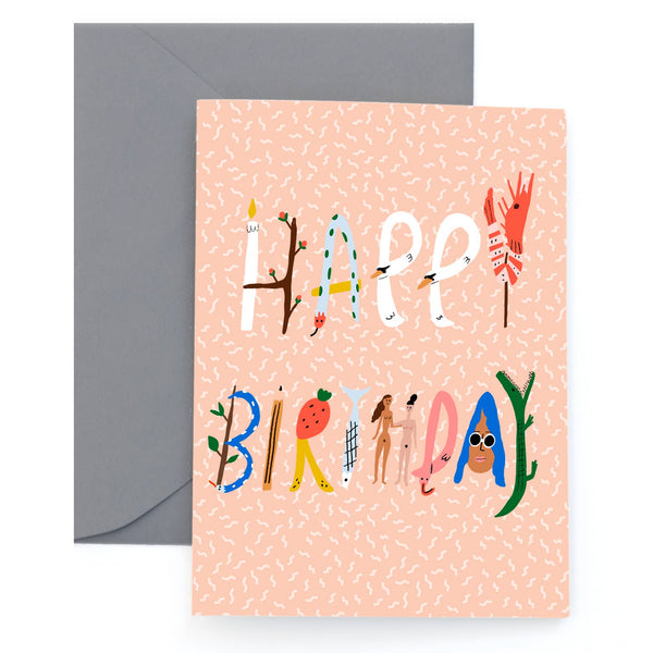 Spell it Out - Birthday Card - Proper