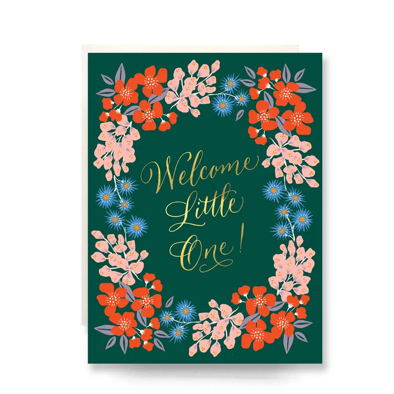 Wildflowers Welcome Little One Card - Proper