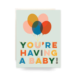 Balloons Baby Card - Proper