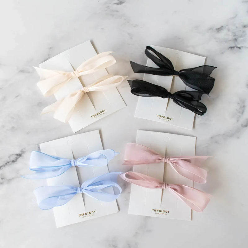 Organza Hair Bow Set - Proper