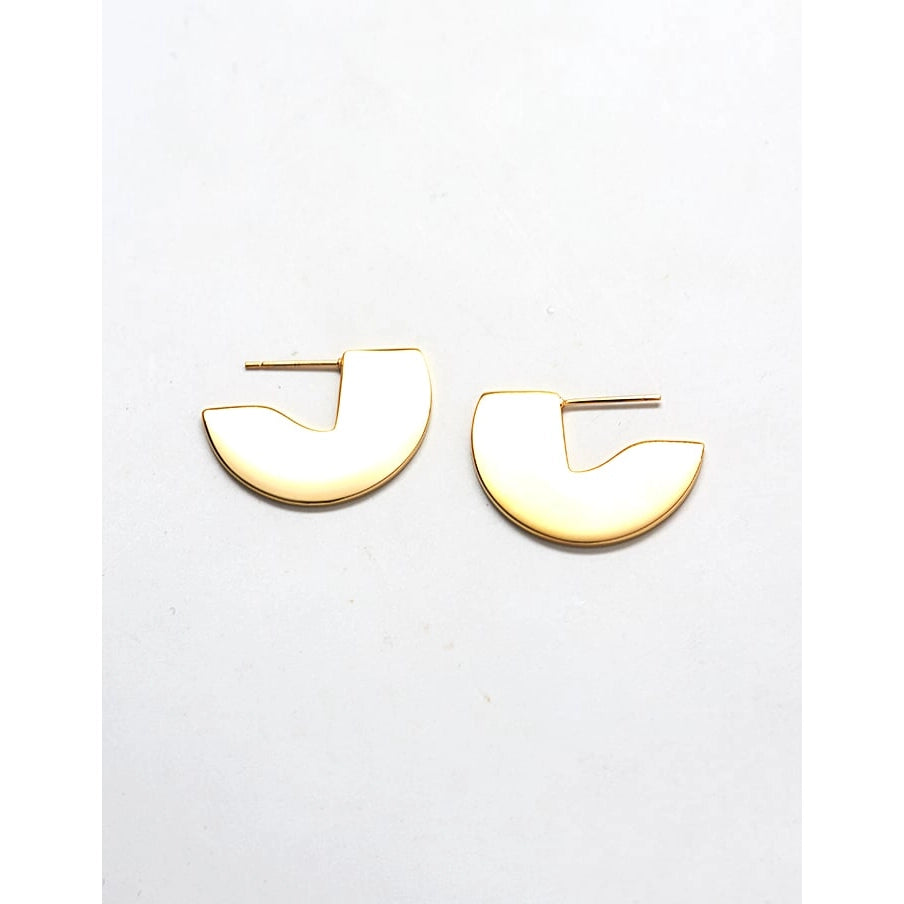 Geometric Semi Circle Stud Earrings - Proper