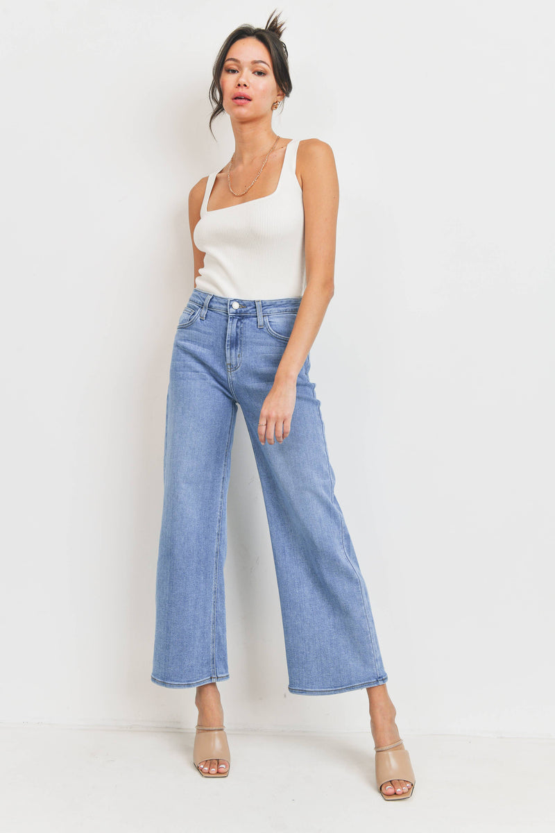 High Rise Wide Leg Jeans - Proper