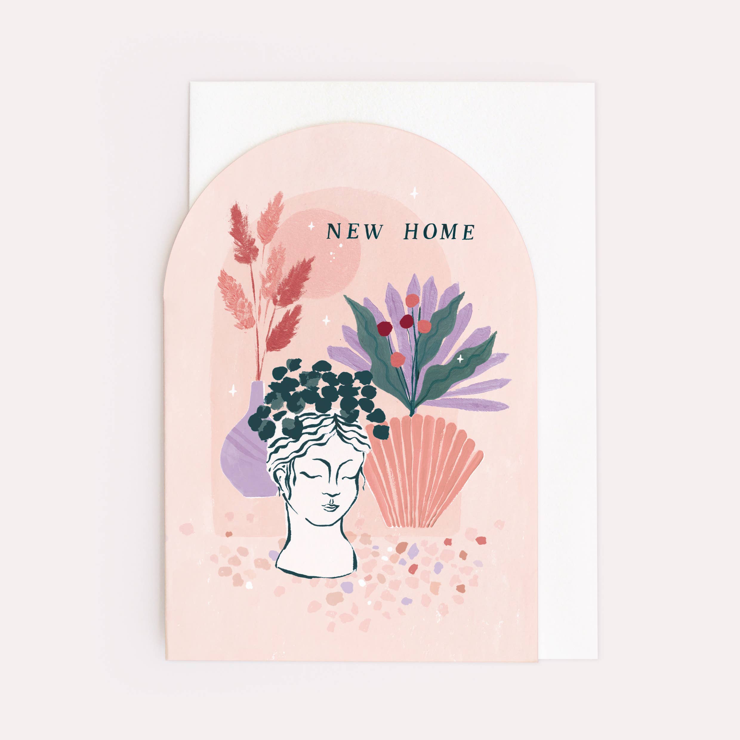 Dried Flowers New Home Card - Proper