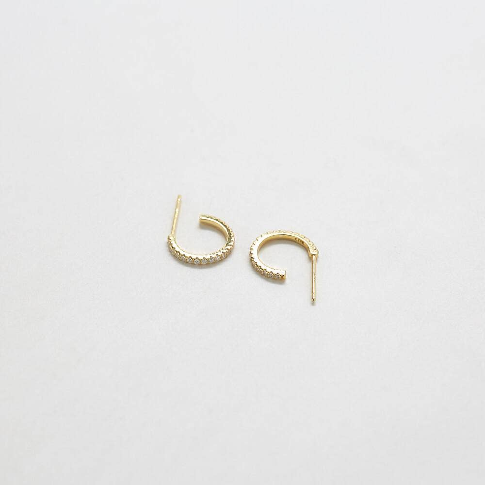 Mini Pave Gold Hoop - Proper