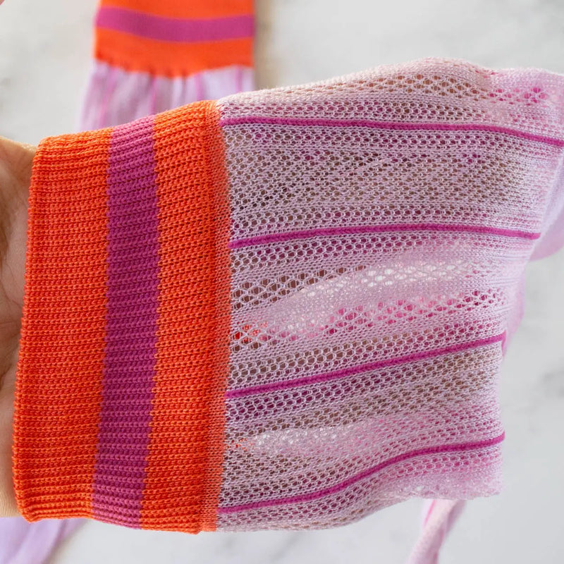 Ankle Mesh Striped Socks - Proper