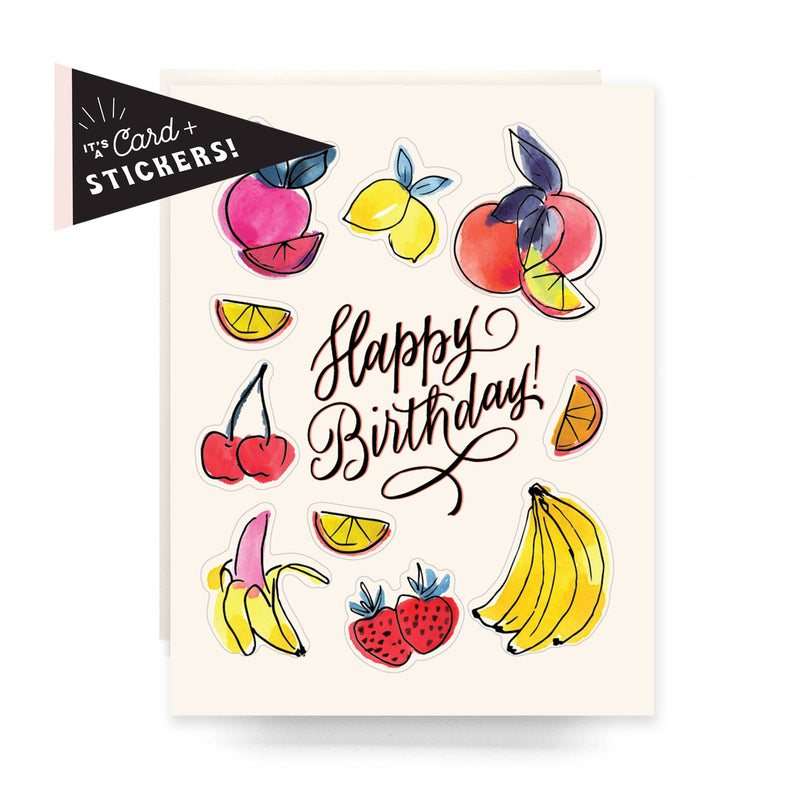 Sticker Sheet Card - Fruit Birthday - Proper