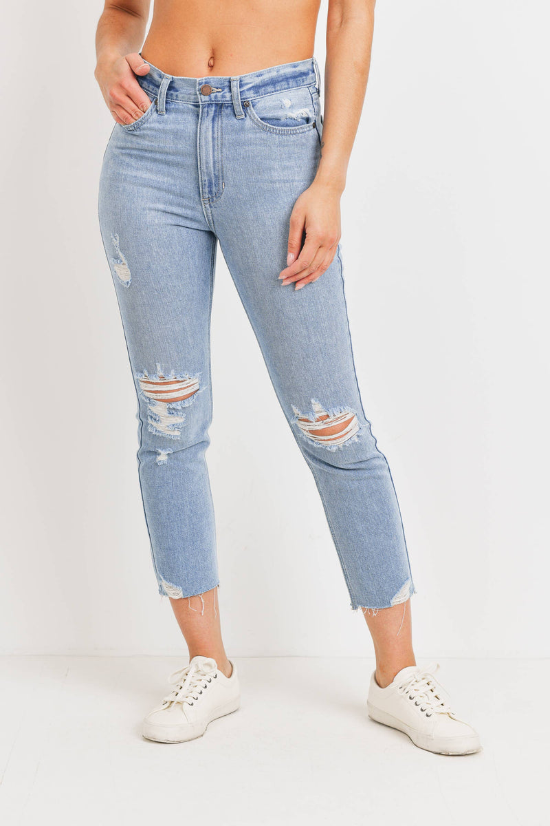 Straight Distressed Jeans - Proper