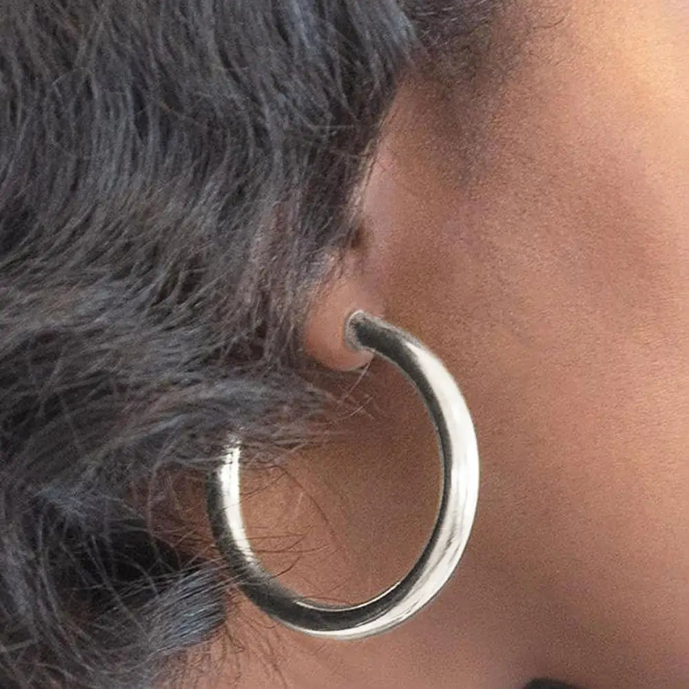 Silver Plated Hoop Earrings - Proper