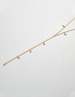 Diamond Charm Lariat Necklace - Proper