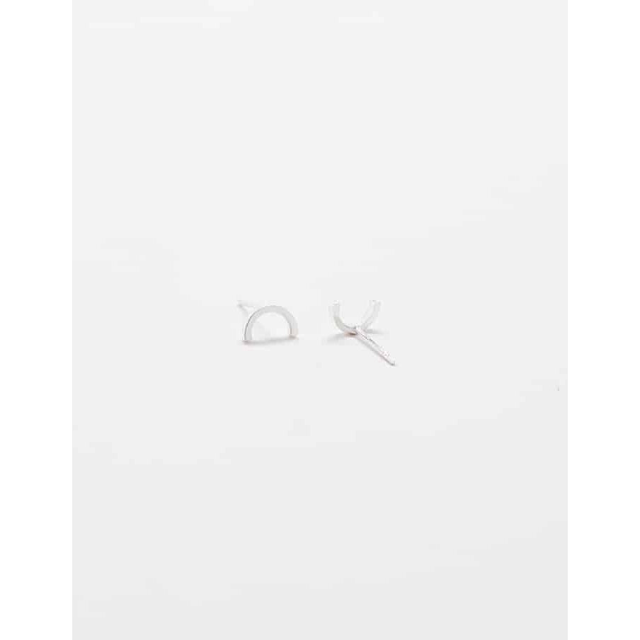 Silver Mini Arc Stud Earrings - Proper