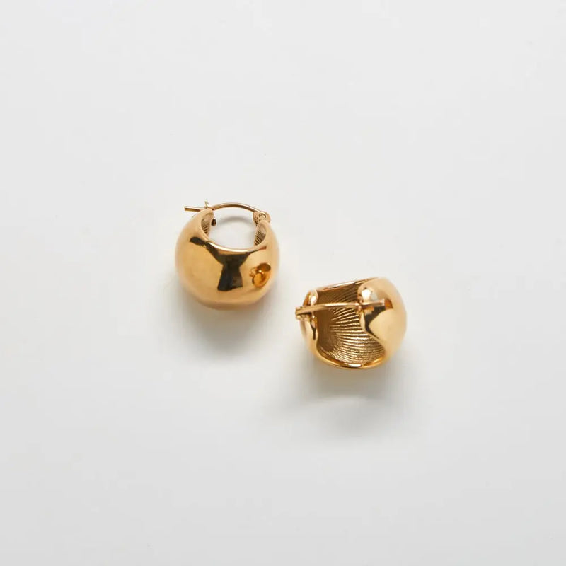 Gold Chunky Mini Hoop Earrings - Proper