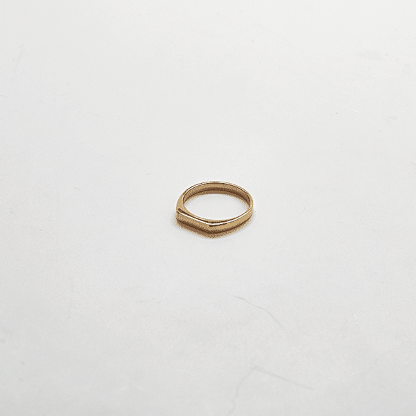Flat Top Gold Plated Ring - Proper
