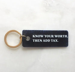 Know Your Worth Keychain - Proper