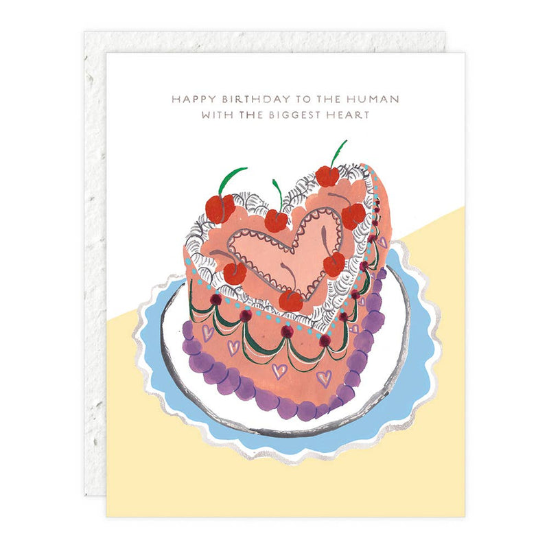 Heart Shaped Cake - Birthday Card - Proper