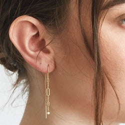 Opal Chain Threader Earrings - Proper
