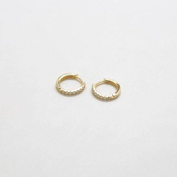 Pave Huggie Hoop Earrings - Proper
