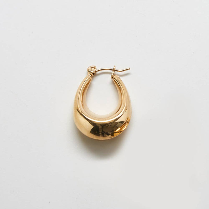 Gold Oval Hoop Earrings - Proper