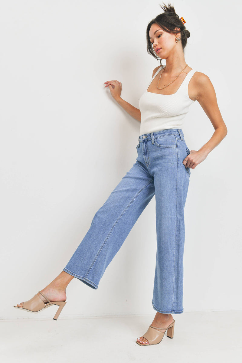 High Rise Wide Leg Jeans - Proper