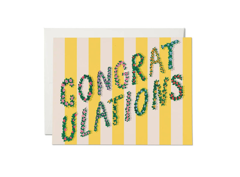 Yellow Stripes Congrats Card - Proper