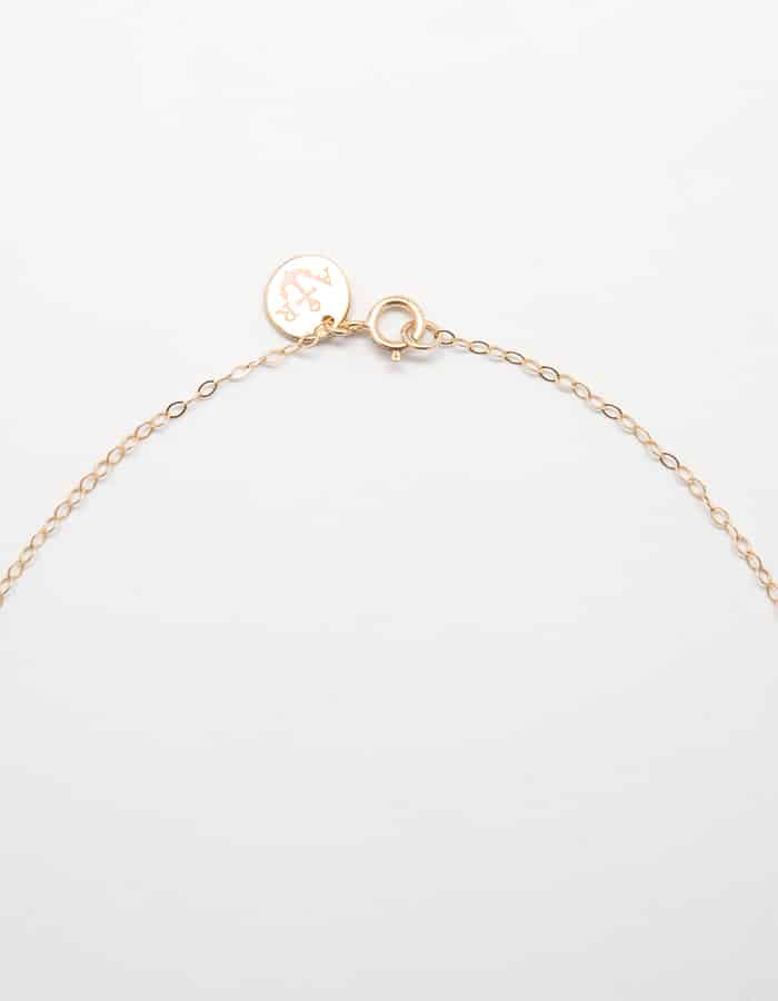 Gold Pave Curved Bar Necklace - Proper