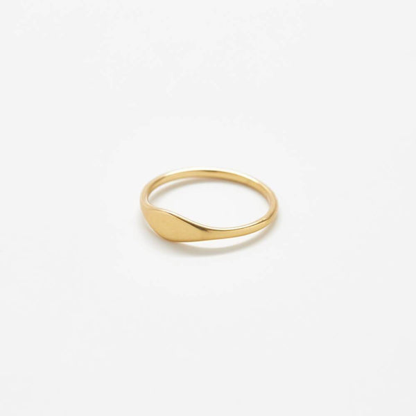 Gold Mini Signet Ring - Proper