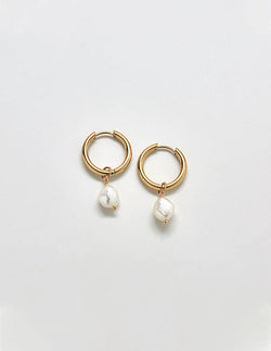 Pearl Hoop Earrings - Proper
